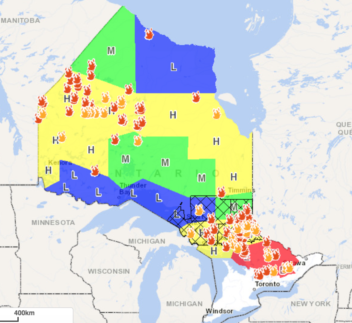 Reflections from Crumbly Acres Forest Fires in Ontario