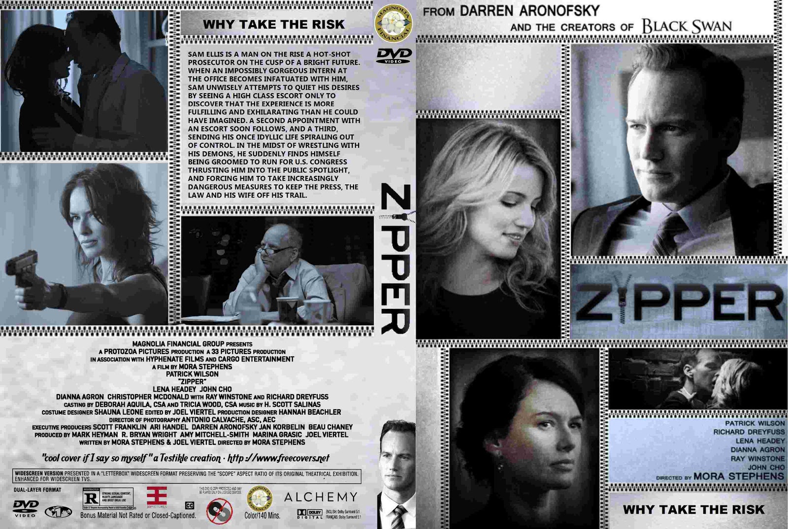 Covers Movie Gtba Zipper (2015) R1 Cover & Label DVD Movie