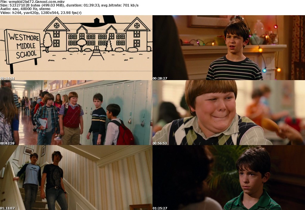 Diary of a wimpy kid 2 rodrick rules 2011 bdrip 720p 500 mb 