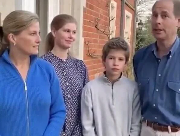 The Earl and Countess of Wessex and their children Lady Louise Windsor and James, Viscount Severn