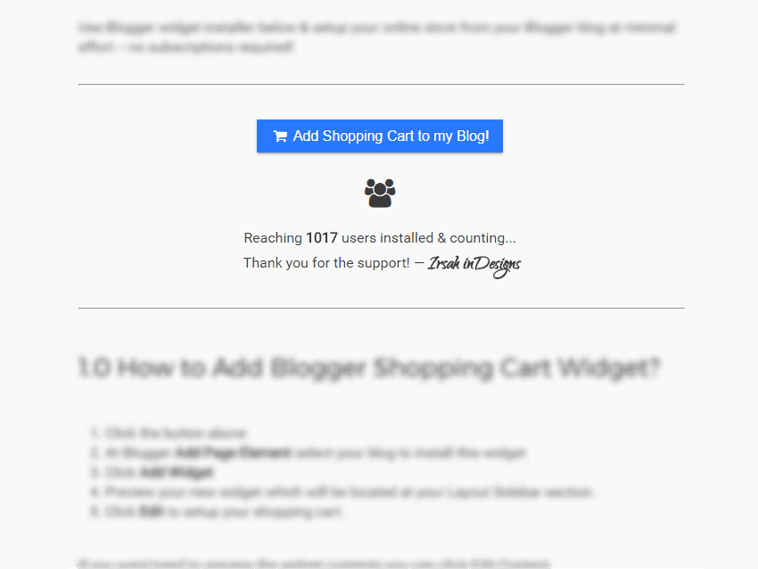 Add Shopping Cart Widget to Blogs on Blogger Themes How To's Irsah