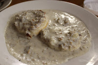 Biscuit and gravy at The Red Cottage, Dennis, Mass.