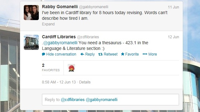 Cardiff Libraries Tweet