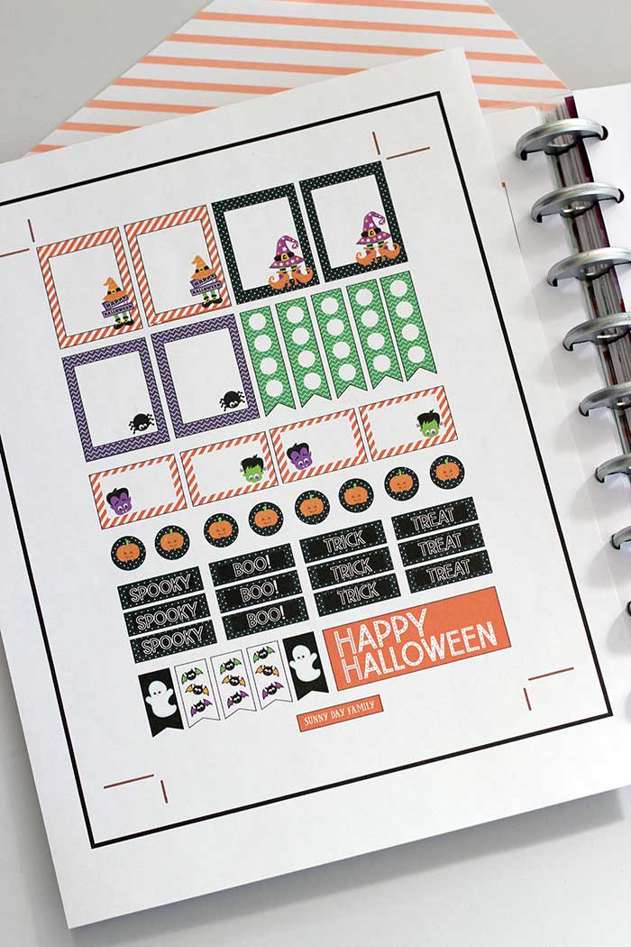 Free Printable Halloween Planner Stickers (Fits Happy Planner and More