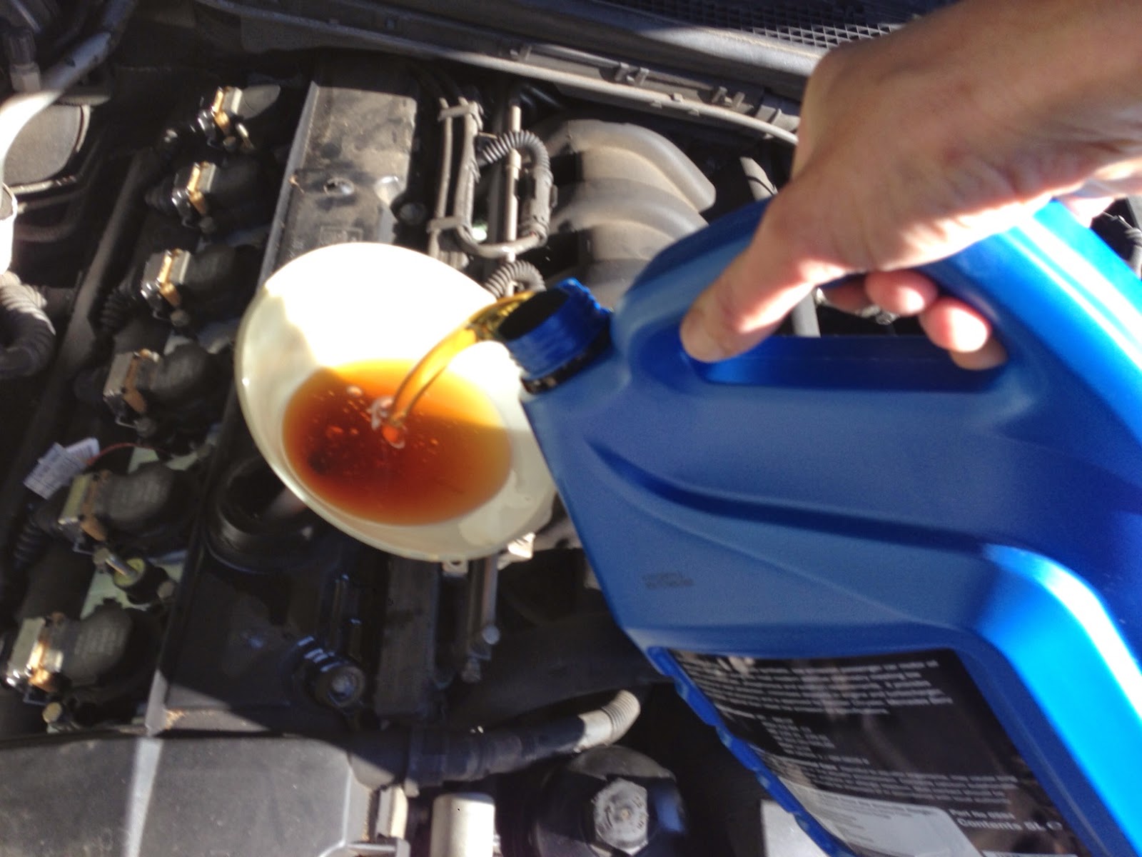 Spilled Oil On Engine When Filling