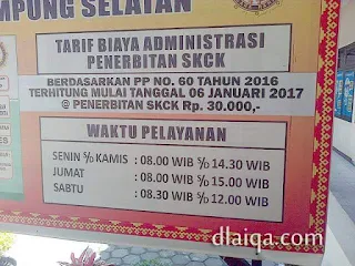 biaya dan waktu pelayanan