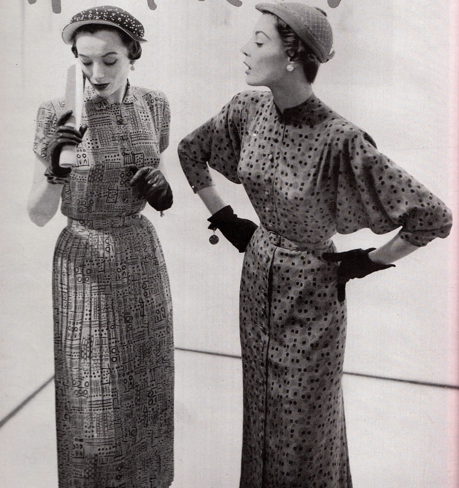 Love Fashion Love Vintage: Harper's Bazzar January 1950 Fashions
