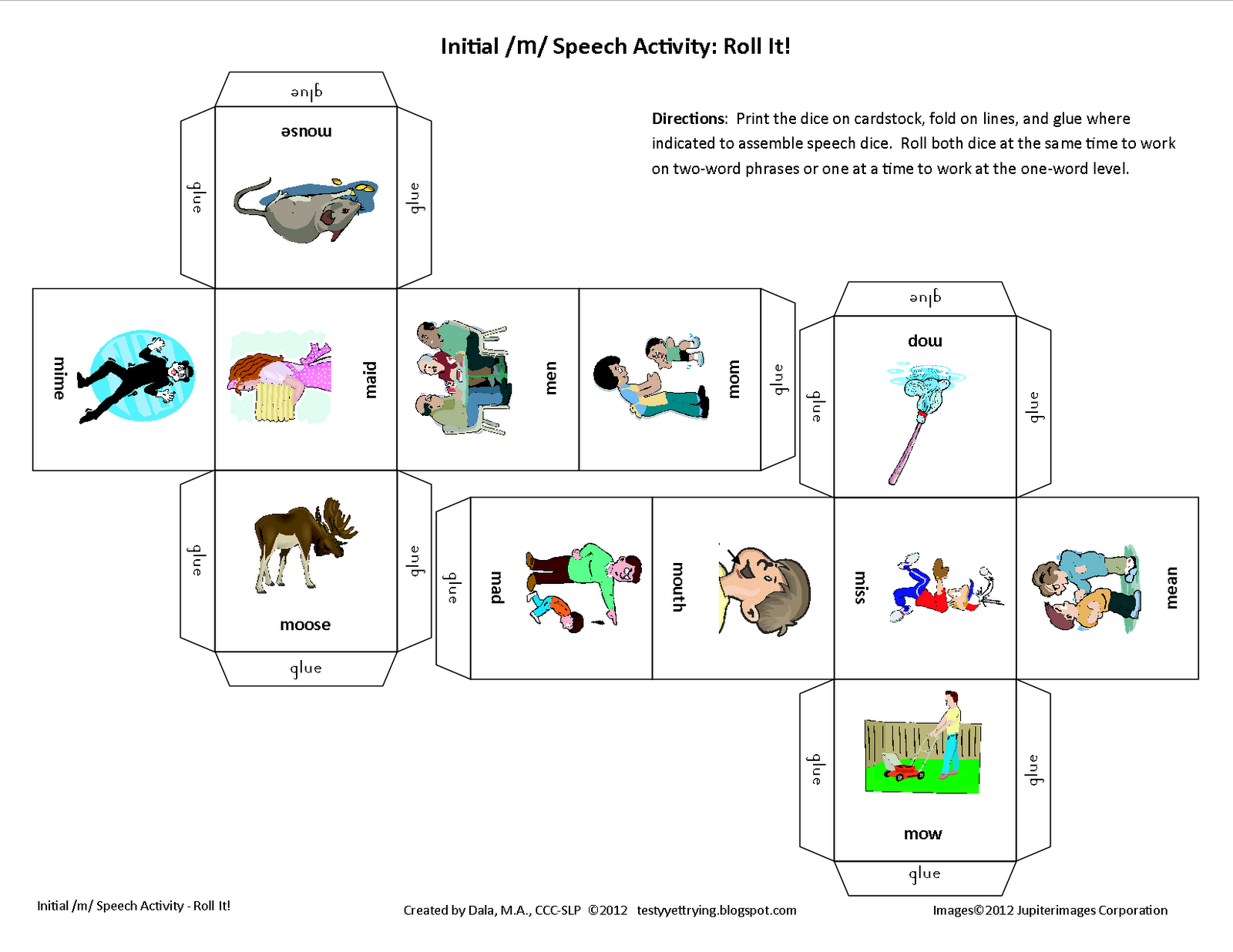 testy yet trying roll it printable initial m speech activity