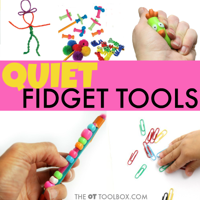 Quiet fidget tools for kids in the classroom to help with attention, fidgeting, or sensory needs. Quiet fidget tools for kids in the classroom to help with attention, fidgeting, or sensory needs.