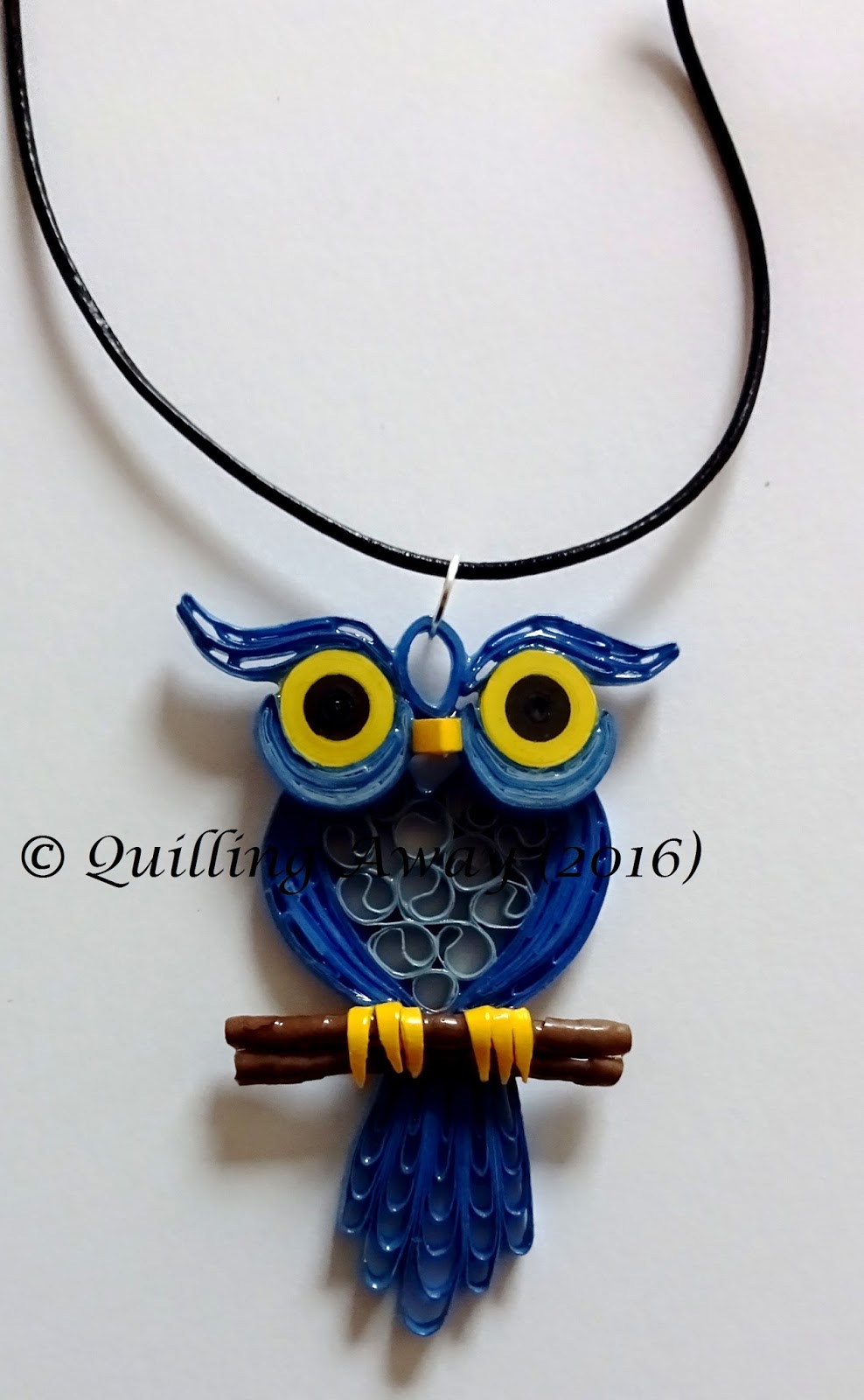 Quilling Away Quilled Owl Pendant Paper Filigree