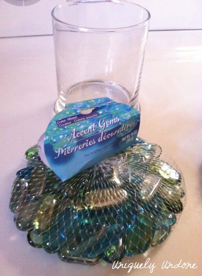 DIY Glass stone candle jar Uniquely Undone