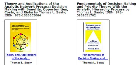AHP books by Thomas Saaty, Ph.D.
