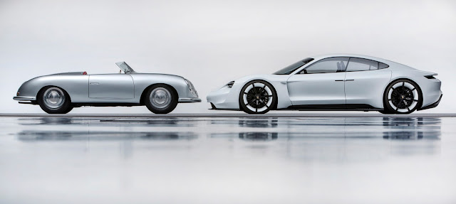 Porsche 356 "No.1" Roadster, Porsche Mission E Porsche 356 "No.1" Roadster, Porsche Mission E