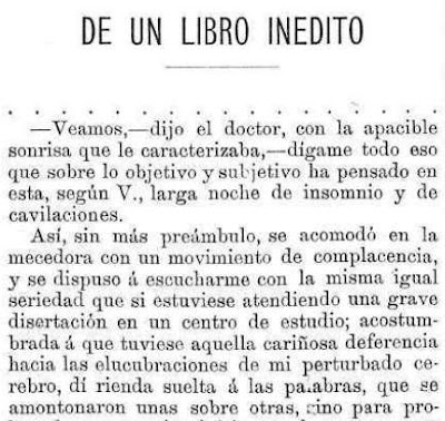 Fragmento del texto publicado en La Ilustración Ibérica