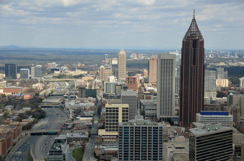 Bustling city of Atlanta in Georgia