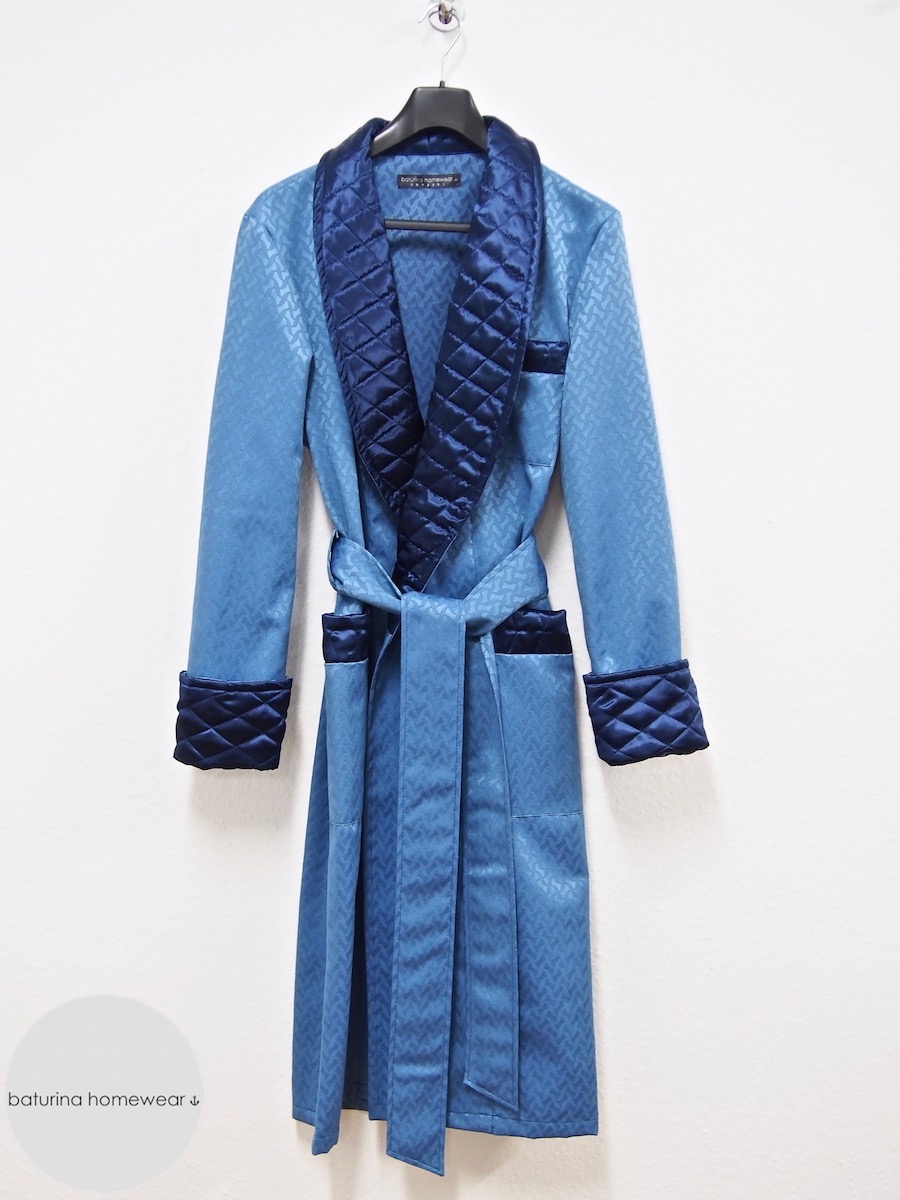 Men's Quilted Dressing Gowns Luxury Paisley Silk Robes