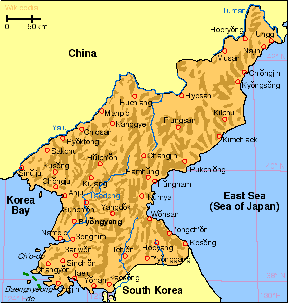 NORTH KOREA - GEOGRAPHICAL MAPS OF NORTH KOREA ~ Klima Naturaliโข