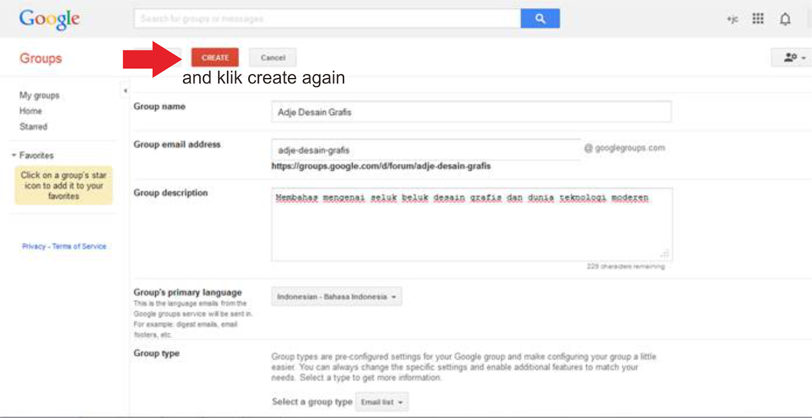 Created again перевод