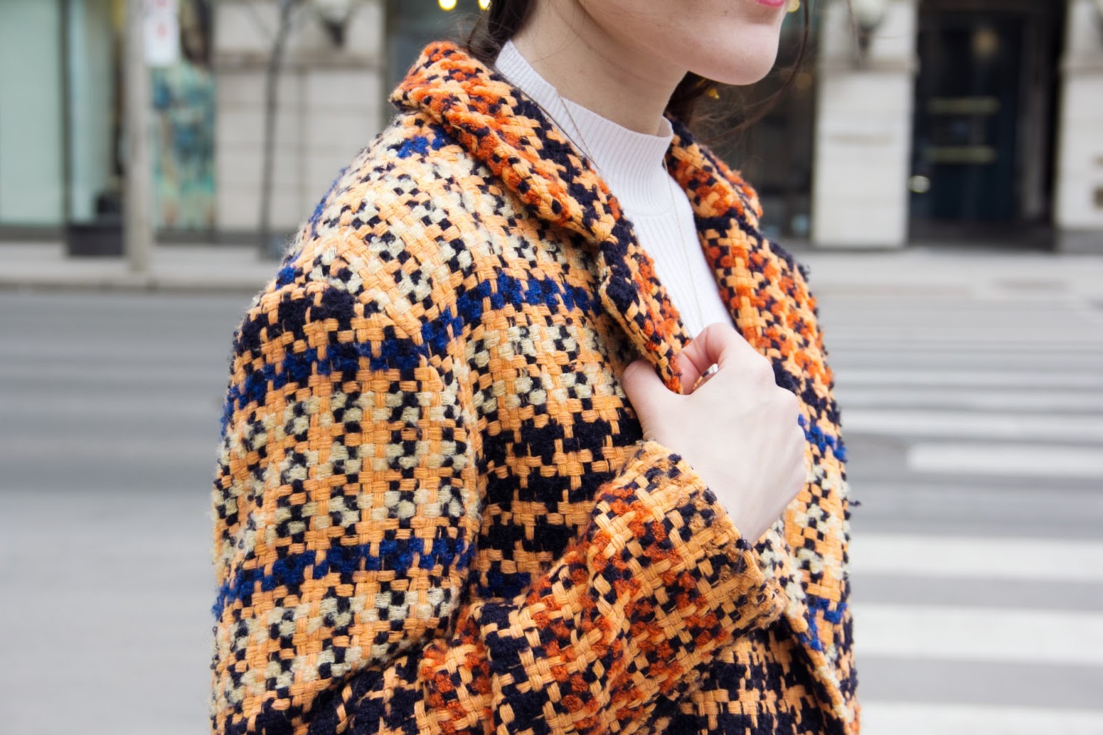 orange dress coat