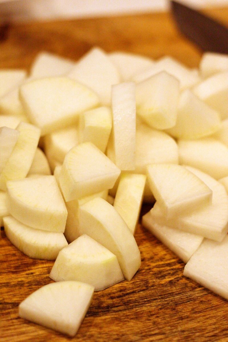 Perfectly imperfect Daikon Radish and Pork Belly Stew