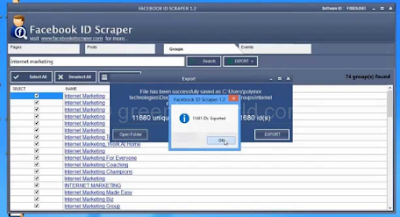 Facebook ID Scraper (Windows Software)