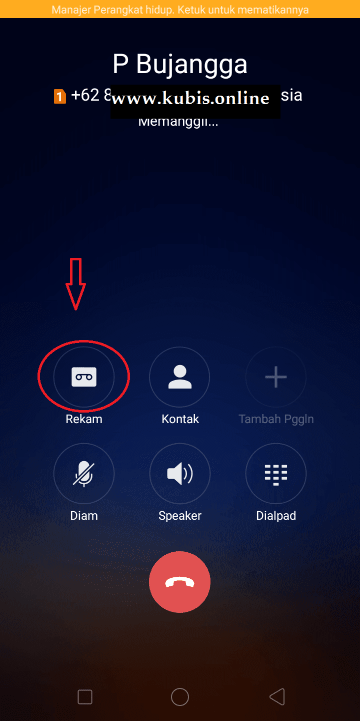 Cara merekam suara telepon wa