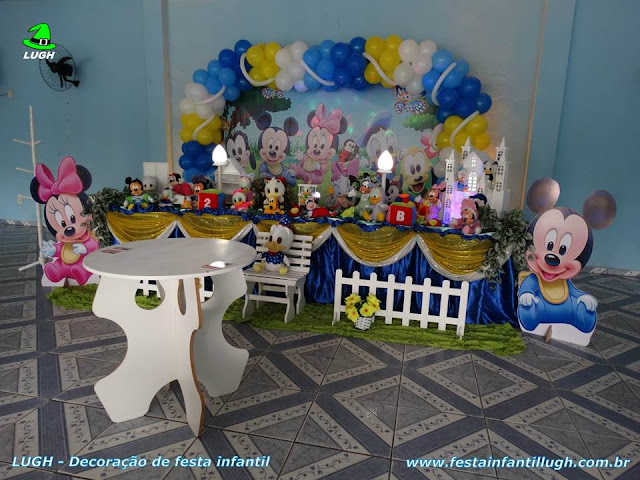 Tema Baby Disney - Decoração tradicional luxo Decoração infantil tema Baby Disney para festa de aniversário