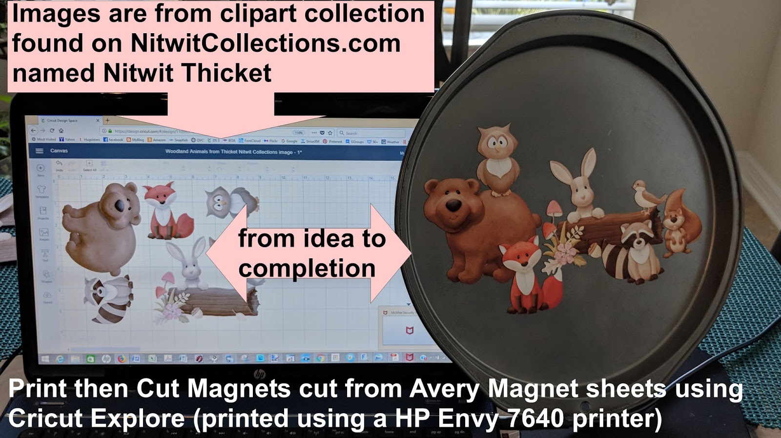 Print then cut magnets with Cricut - How to cut your own magnets - Print  and cut tips and tricks 