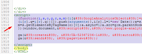 Memasang Kode Pelacakan Google Analitycs