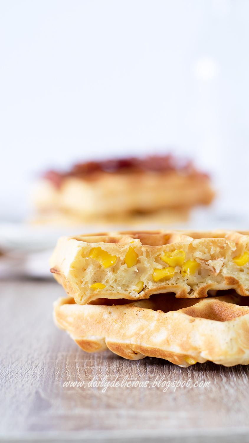 dailydelicious Corn Waffles Easy and delicious breakfast!