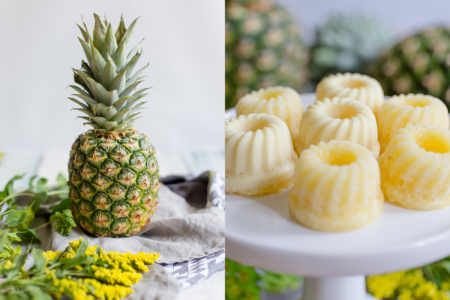 Selbstgemachte Ananas-Kokos-Eis-Gugl mit weißer Schokolade | Alles und ...