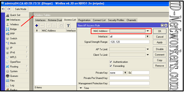 mikrotik mac address access list mikrotik mac address access list