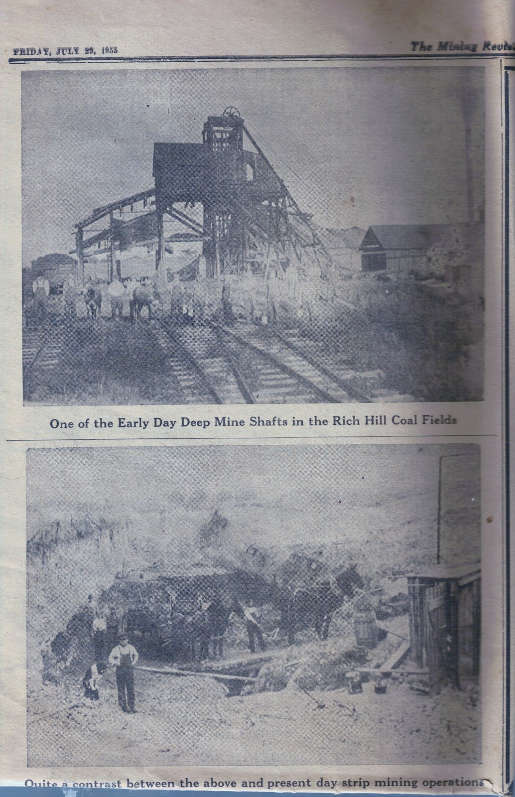 Rich Hill Missouri History Tom Perry Newspaper July 29,1955