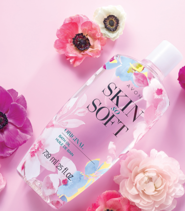 Avon Skin So Soft spring inspired Limited Edition Design Original Bath Oil Beauty Crazed in Canada