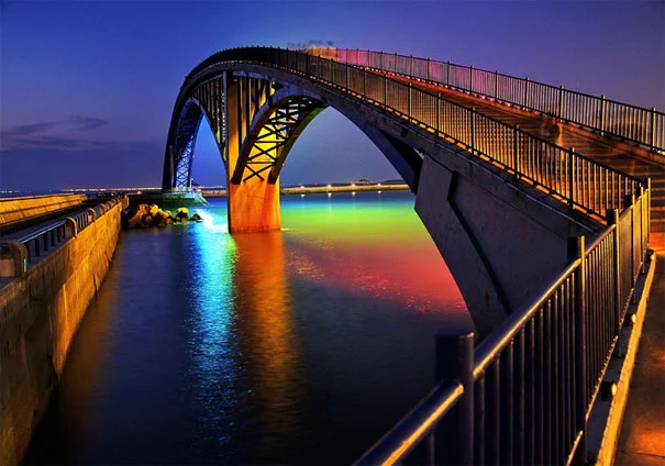 منظر غاية فى الروعة والجمال :- جسر تايوان الساحر