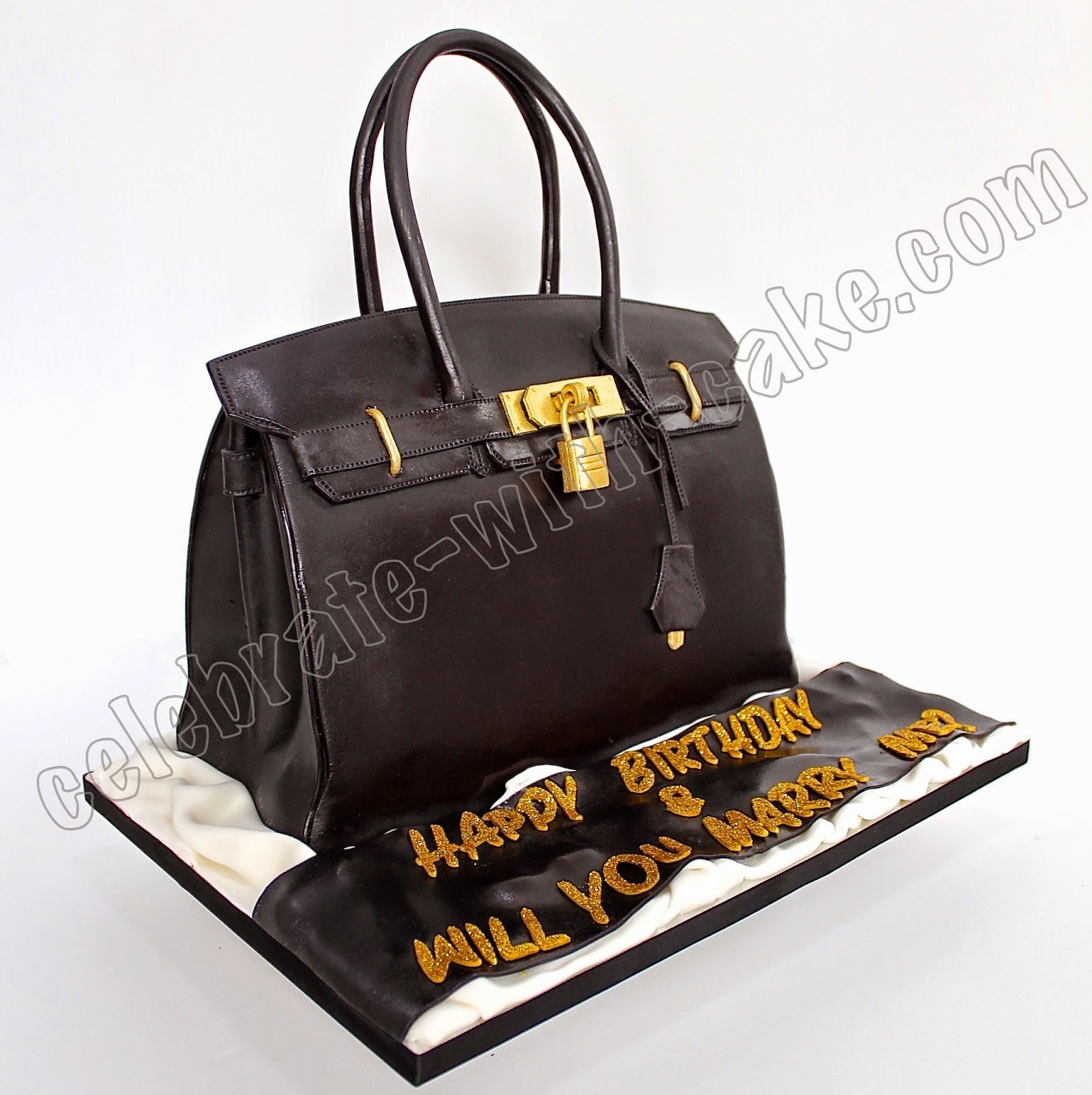 Celebrate With Cake 3d Sculpted Black Hermes Birkin Cake - roblox baby birkin