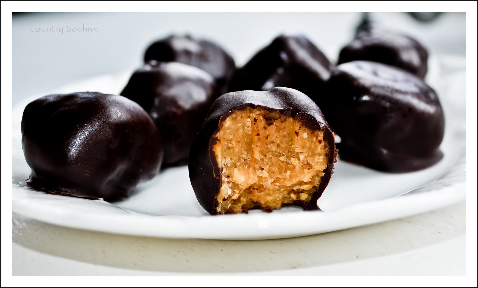 Country Beehive Peanut Butter Cookie Dough Truffles