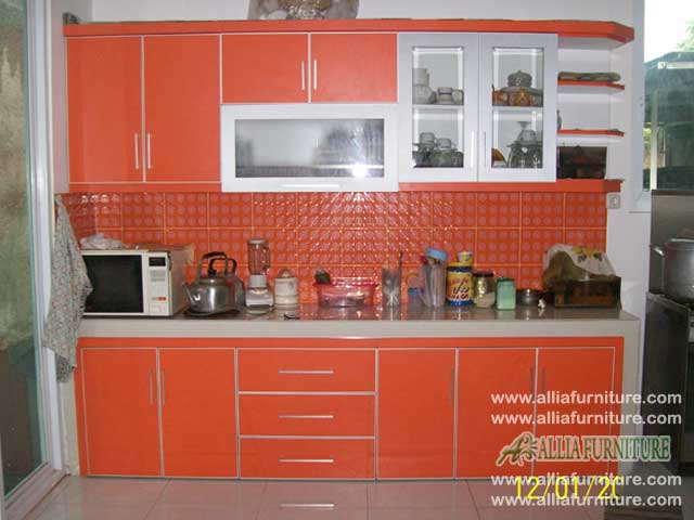 kitchen set single line model orange