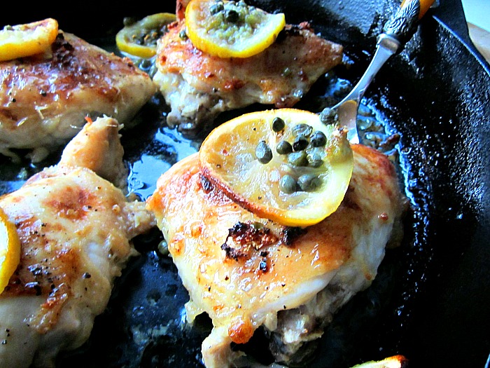 Baked Chicken Thighs Piccata