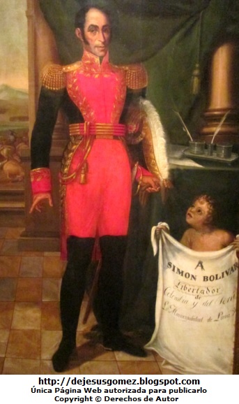 Simón Bolivar Foto de Simón Bolivar de cuerpo entero (Retrato de Simón Bolivar hecho por Pablo Rojas). Foto tomada por Jesus Gómez