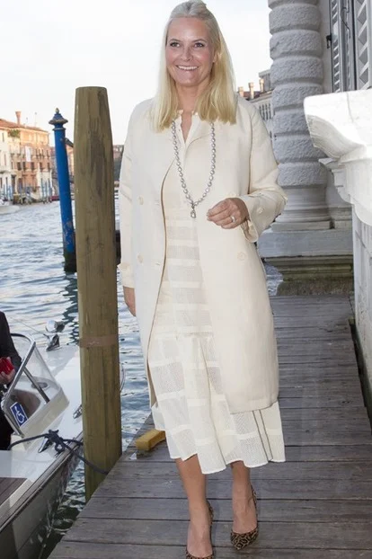 Crown Princess Mette-Marit of Norway opened the the Nordic Pavilion at the Venice Biennale in Venice.