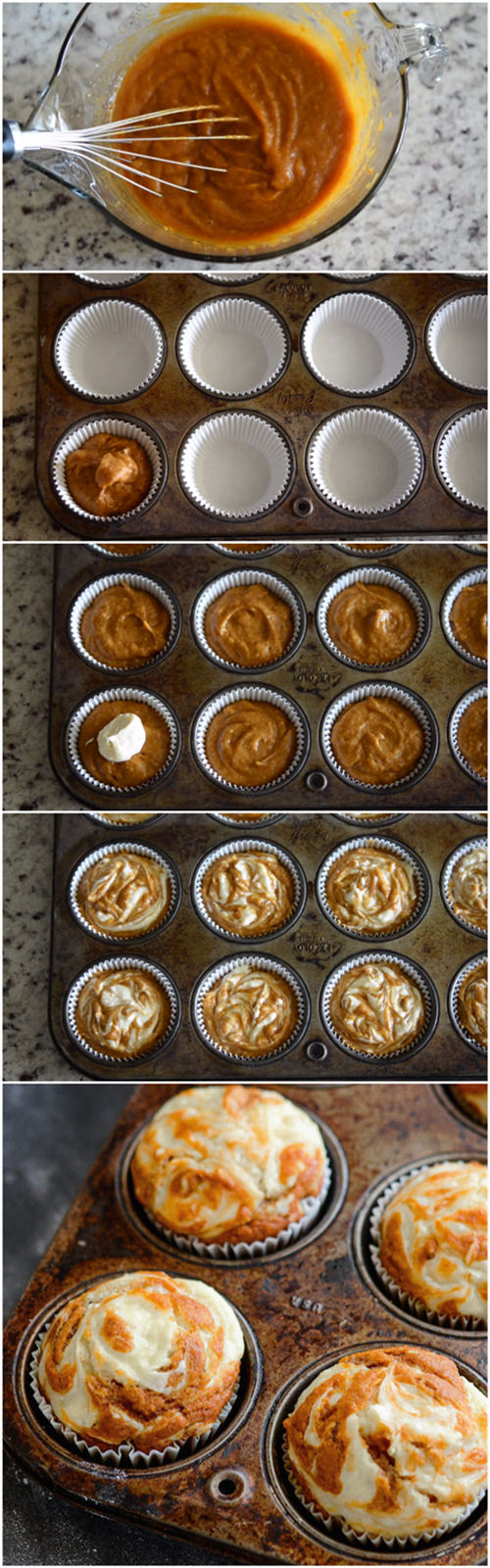 PUMPKIN CREAM CHEESE SWIRL MUFFINS
