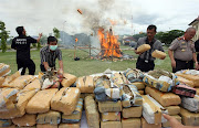 Aceh government officials destroy drugs that were seized from drug .