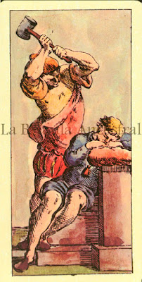 Tarot de Mitelli: El Colgado Tarot de Mitelli: El Colgado