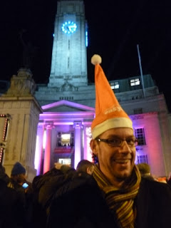 The pointiest Christmas hat in Luton yesterday evening at quarter past five Luton Christmas Lights