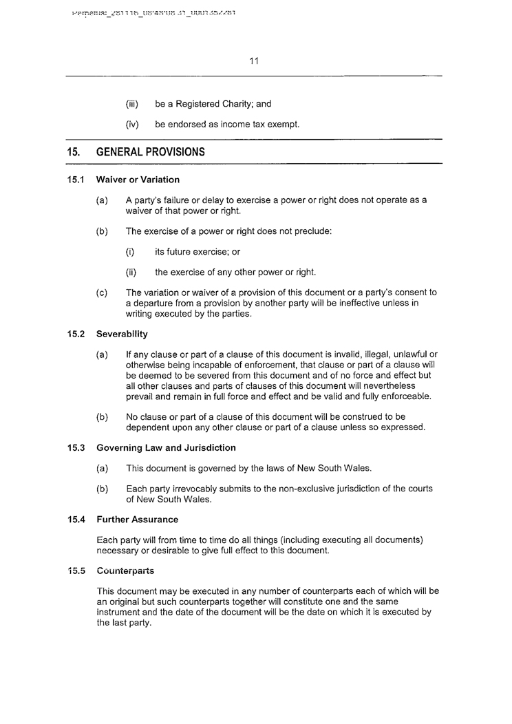 The Congregation of the Enmore Spiritualist Church Foundation Trust Deed