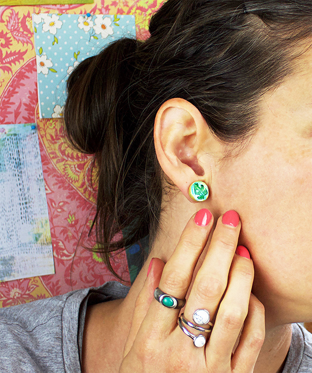 creating with Jules: monstera leaf earrings