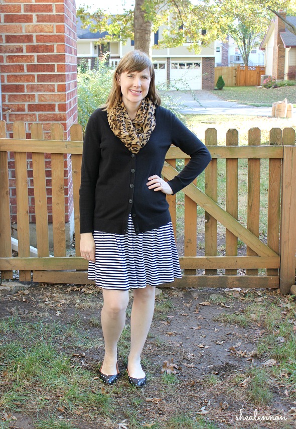 striped skirt with leopard and polka dots | www.shealennon.com