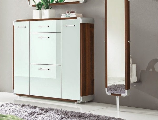 Shoe cabinet white glossy &#8211; look for the modern hallway