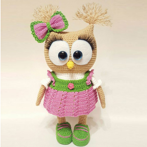 Crochet For Children: Cute Owl in Dress Amigurumi - Free ...